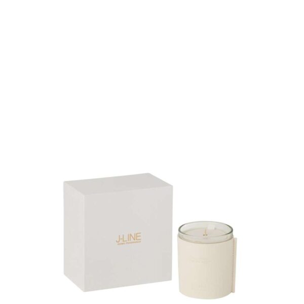 SCENTED CANDLE LEATHER WHITE-36HOURS