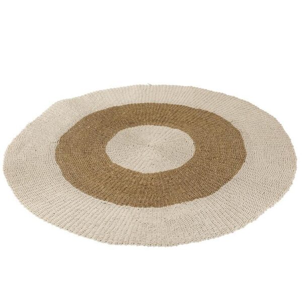RUG ROUND SEAGRASS WHITE/NATURAL LARGE