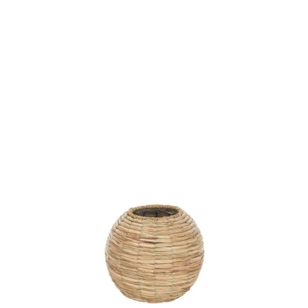 VASE YUMI BALL STRAW NATURAL MEDIUM