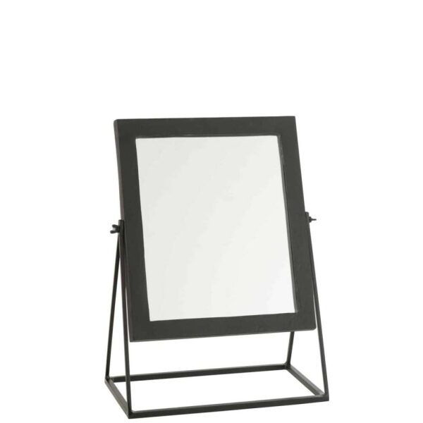 MIRROR SQUARE ON FOOT METAL BLACK