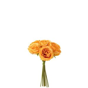 BOUQUET ROSES 7PIECES PLASTIC ORANGE