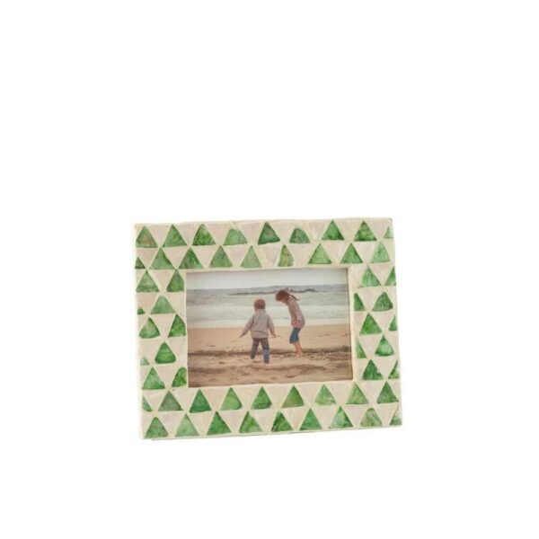 PHOTOFRAME NUYE SHELLS/MDF GREEN 10x15cm