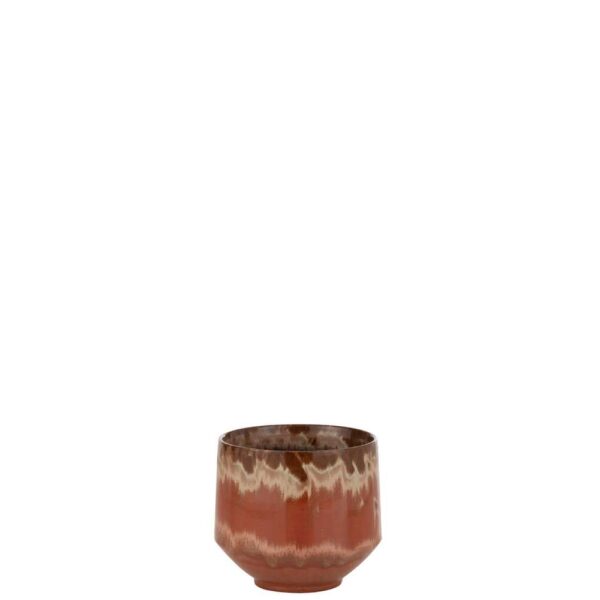 FLOWERPOT ALINE CERAMIC RUST BROWN EXTRA SMALL