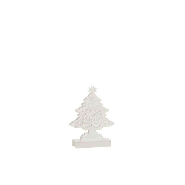 DECO KERSTBOOM LED HOUT WIT SMALL