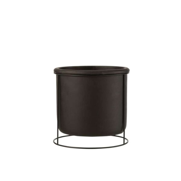 FLOWER POT SUSPENDED CEMENT BLACK LARGE