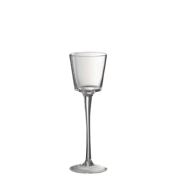 CANDLE HOLDER CONICAL ON BASE GLASS TRANSPARENT MEDIUM