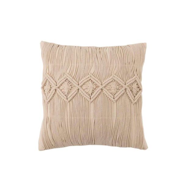 CUSHION COSY COTTON BEIGE LARGE
