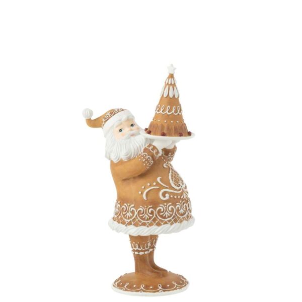 GINGERBREAD SANTA CAKE RESIN BROWN