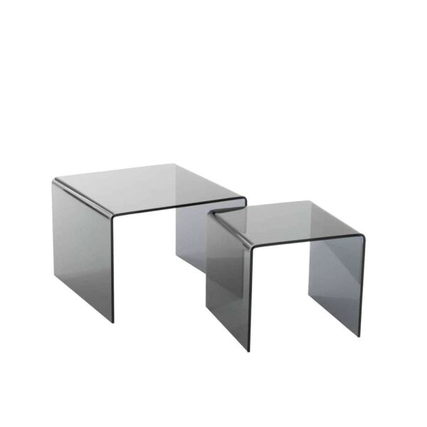 S/2 SIDETABLE GLASS BLACK