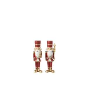 NUTCRACKER RESIN WHITE/RED SMALL ASSORTMENT OF 2