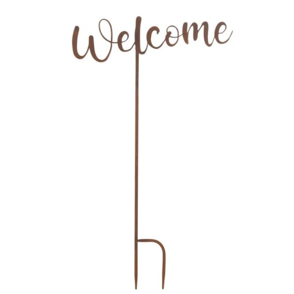 DECORATION GARDEN WELCOME IRON RUST