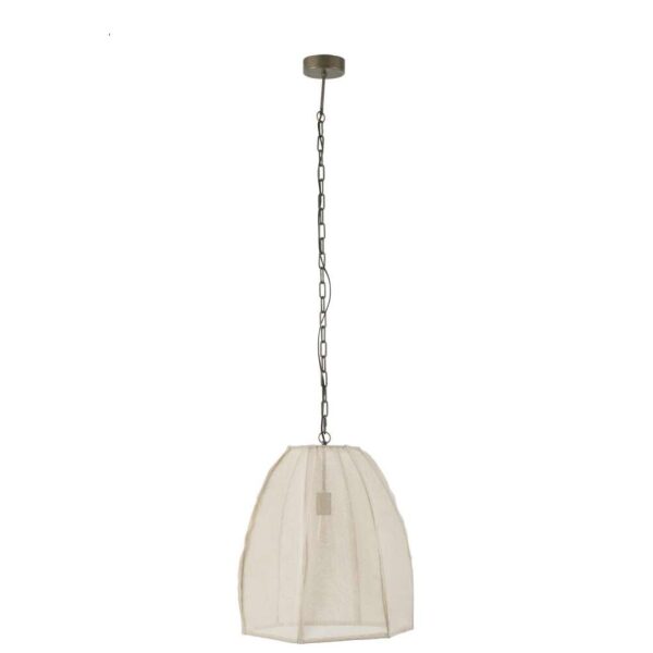 CEILING LAMP PEAR LINEN/IRON WHITE SMALL