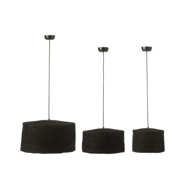 SET OF 3 HANGING LAMP MOONJ GRASS BLACK