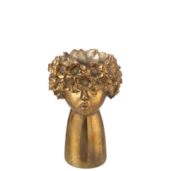 FLOWERPOT NEBU POLY GOLD LARGE