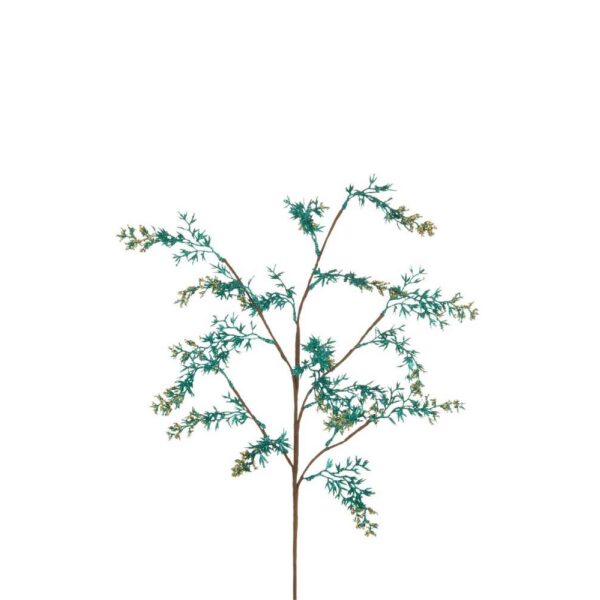 BRANCH PINETREE SNOWY PLASTIC GREEN BLUE/GOLD
