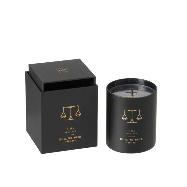SCENTED CANDLE ASTRO  LIBRA BLACK-50H