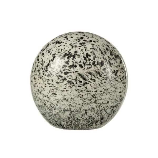 PAPERWEIGHT SPOTS GLASS WHITE/GREY LARGE