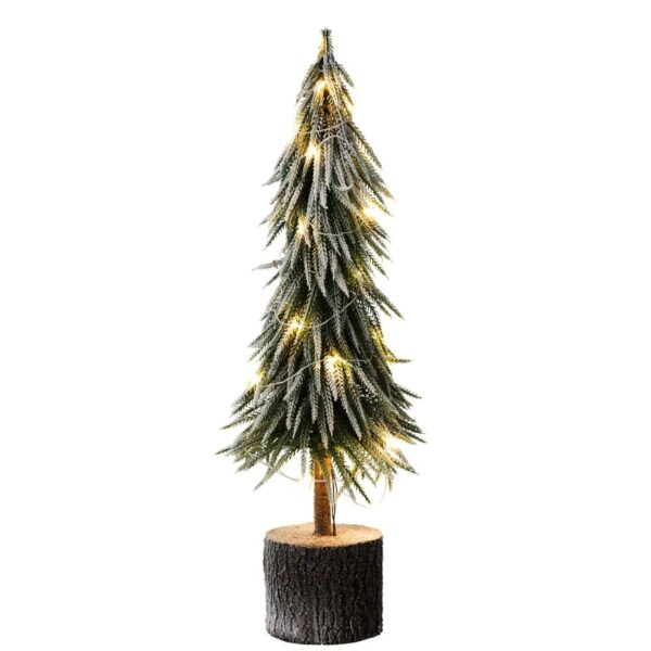 XMAS TREE A +LED ARTIFICIAL SNOW GREEN LARGE