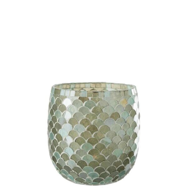 HURRICANE MOSAIC GLASS AQUA LARGE