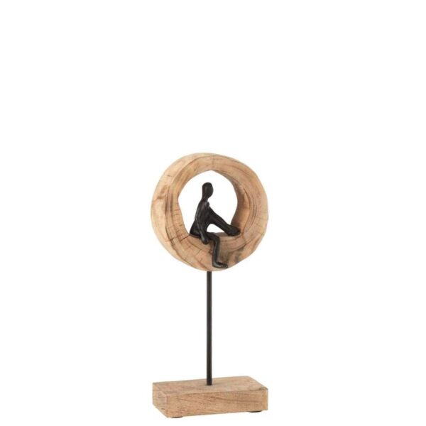 FIGURE THINK RING LOW MANGO WOOD/ALUMINIUM BLACK