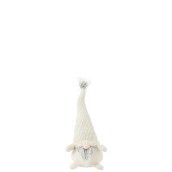 GNOME GREY BEARD TEXTILE WHITE SMALL