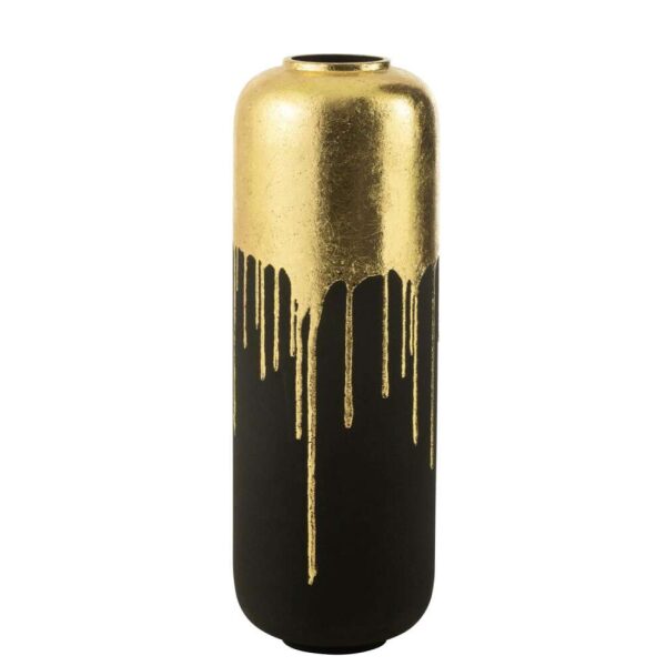 VASE DUO METAL BLACK/GOLD