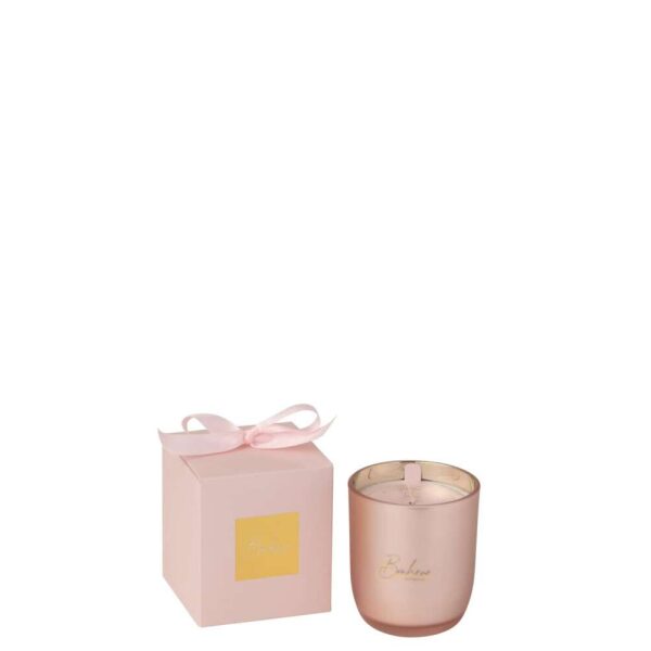 SCENTED CANDLE BONHEUR PINK SMALL-35HOURS