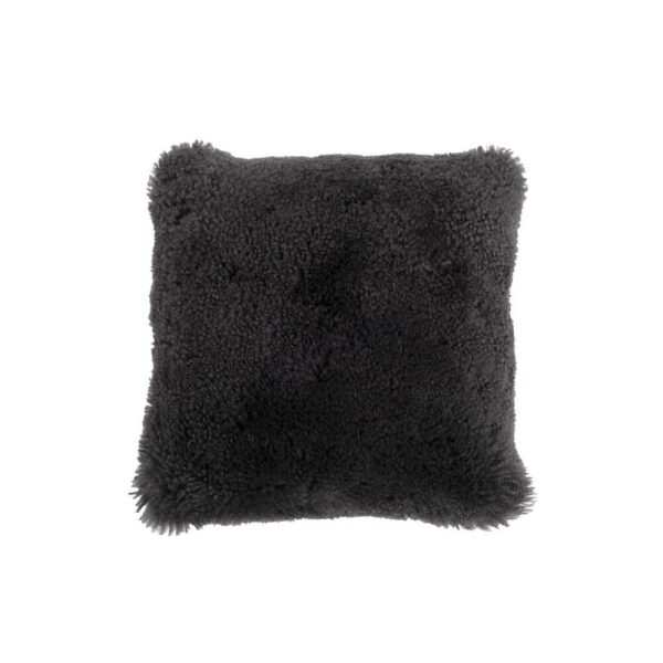 CUSHION SQUARE SHEEPSKIN DARK GREY
