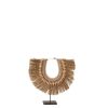 NECKLACE+STAND DORA SHELLS/SEAGRASS BEIGE SMALL
