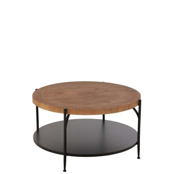 COFEE TABLE VONI MDF/IRON BLACK/NATURAL