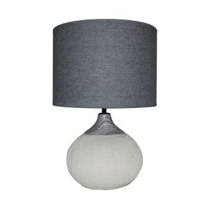 Lampe Base Hvit/Rund 21X21X28Cm