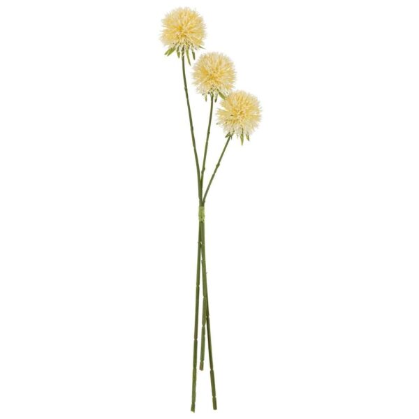 FLOWER ALLIUM 3 PIECES PLASTIC LIGHT YELLOW L