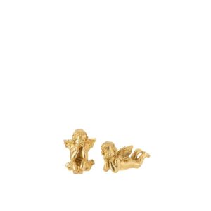 ANGEL SITTING LYING POLY GOLD ASSORTMENT OF 2