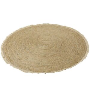 RUG TASSEL BAND MAIZE PEEL/COTTON BEIGE WHITE