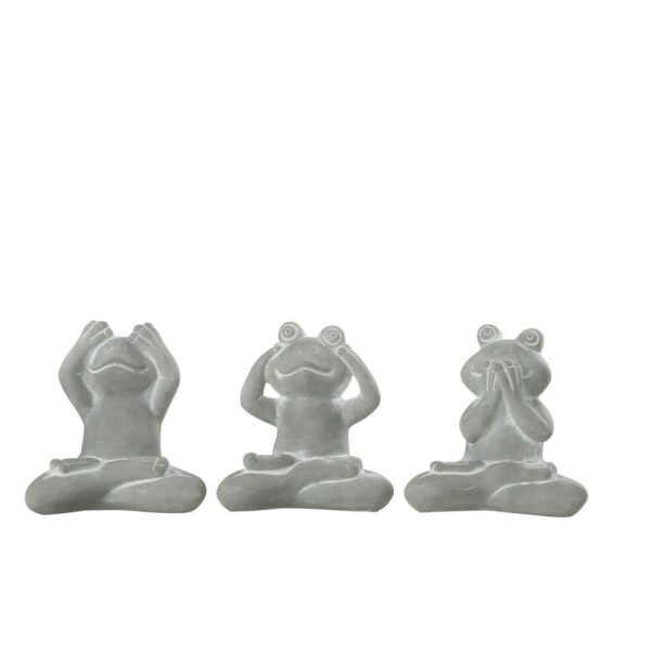 FROGS SEE/HEAR/SPEAK CEMENT GREY ASSORTMENT OF 3