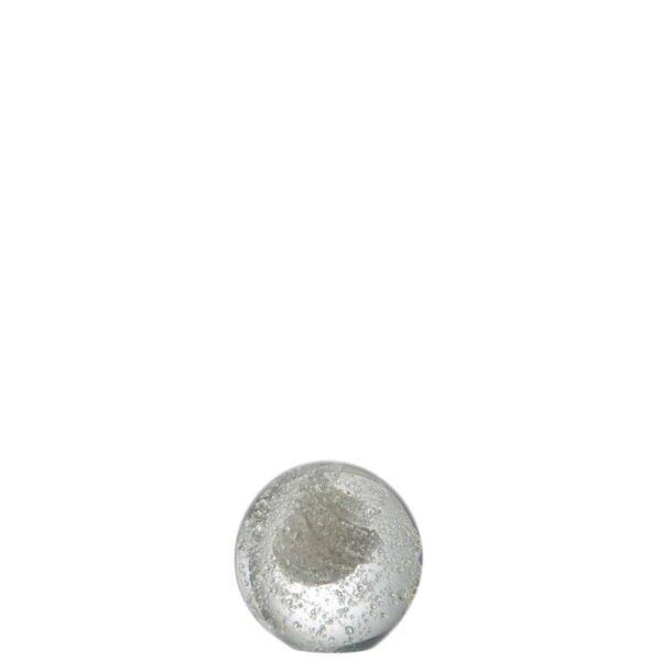 PRESSE-PAPIER BULLES VERRE ARGENT SMALL