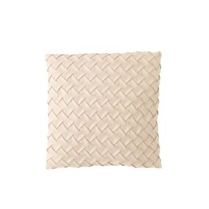 CUSHION WOVEN POLYESTER BEIGE