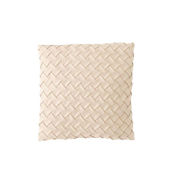 CUSHION WOVEN POLYESTER BEIGE