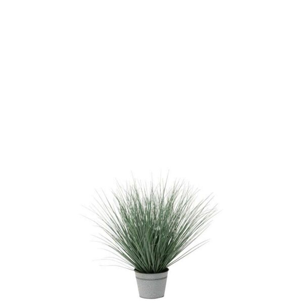 GRASSES IN POT METAL PLASTIC BLUE/GREEN MEDIUM