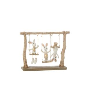 RABBITS ON SWING RESIN MIX