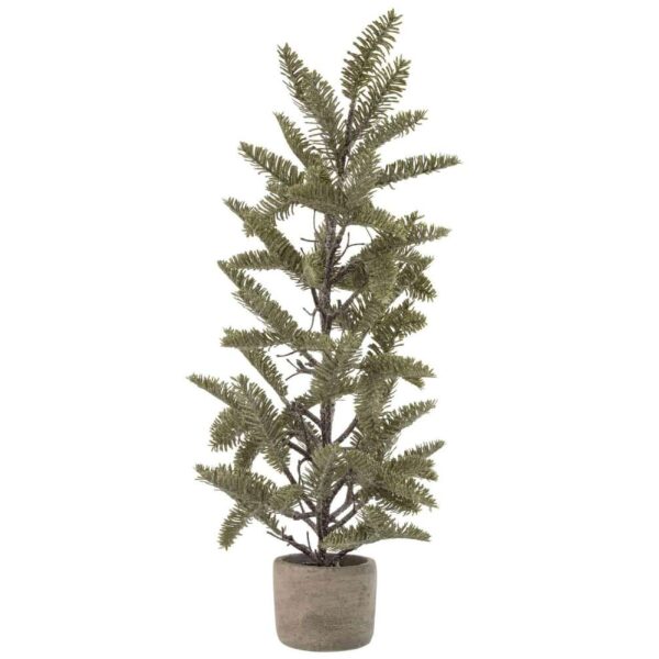 PINEBRANCH IN POT GLITTER PLASTIC GREEN SMALL LARGE