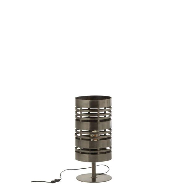 TABLE LAMP RING METAL GREY