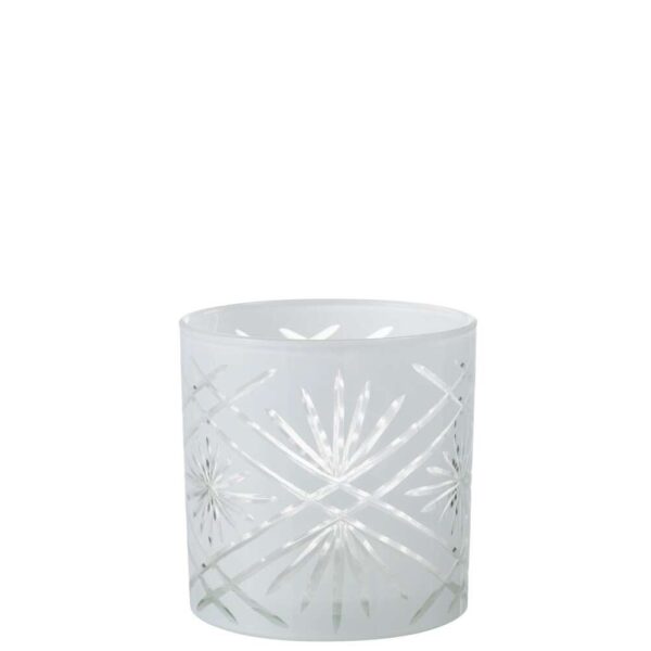 HURRICANE SANTORINI GLASS WHITE LARGE