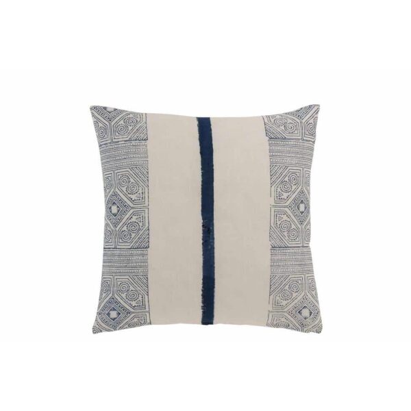 CUSHION LINES AZTEC COTTON BLUE/WHITE
