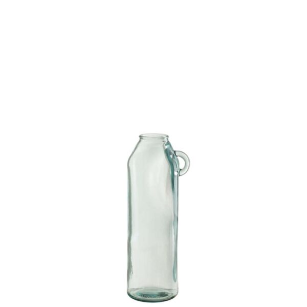 VASE HANDLE CYLINDER RECYCLED GLASS LARGE