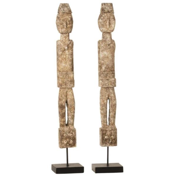FIGURE ON FOOT NAYA ALABASIA WOOD GREY MEDIUM ASSORTMENT OF 2