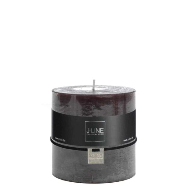 CYL. CANDLE BROWN/BLACK -64H