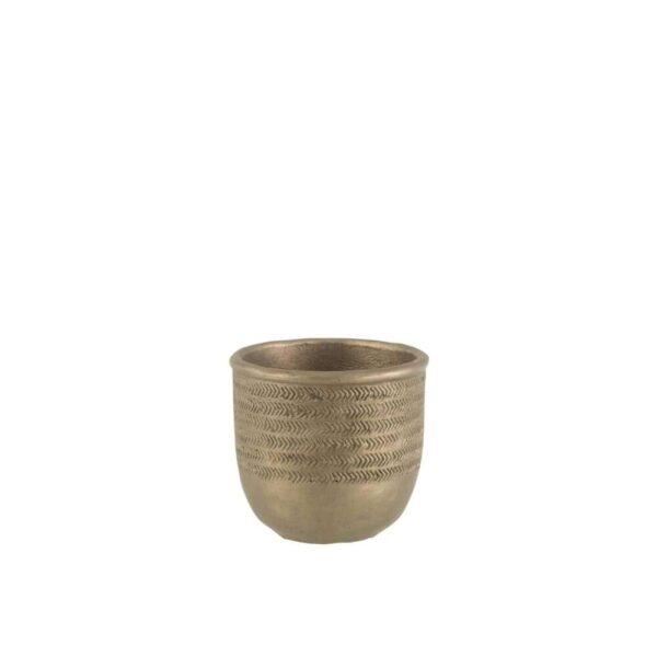 FLOWERPOT CHALET CEMENT GREEN/GOLD SMALL
