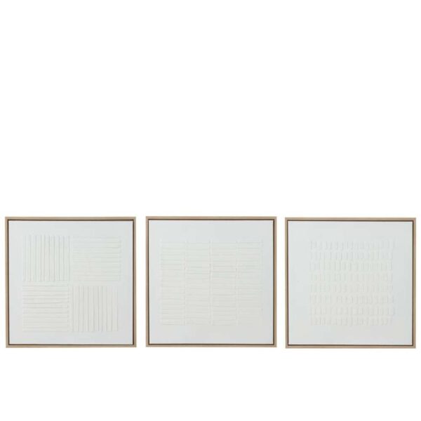 PAINTING LINES CANVAS WHITE ASSORTMENT OF 3