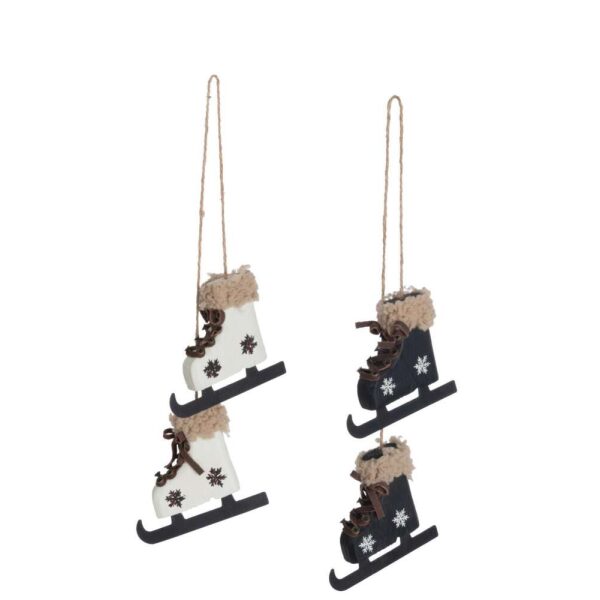 HANGERS SKATES METAL BLACK/WHITE ASSORTMENT OF 2